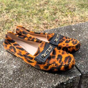 Tod’s Leopard Haircalf Gommino Loafers